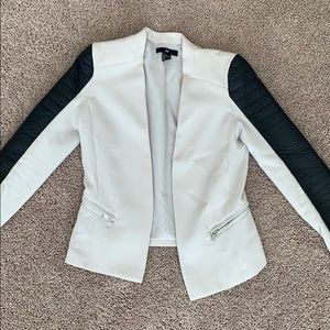Black Leather and White Blazer